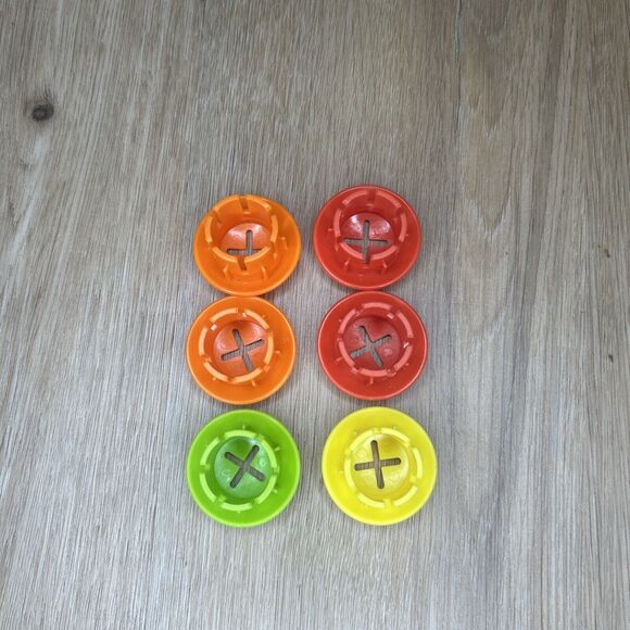 Lovevery Mosaic Button Board Replacement Parts Green Red Yellow Orange Lot 6 - Picture 2 of 2